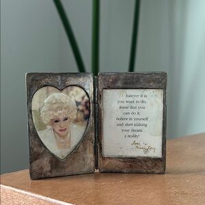 Vintage Silver Photo Frame With Mary Kay  Believe In Yourself